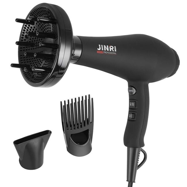 Ionic Hair Dryer with Diffuser,Concentrator and Styling Pik, Lightweight Quiet Blow Dryer, Powerful 1875W Motor for Smooth and Fast Drying Hair