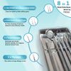 KOHEEL Dental Tools with Metal Case, 8 Count Teeth Cleaning Tools Set, Remove Plaque, Oral Care Hygiene Kit & Toothpicks Pocket Set, Reusable Dental Floss Picks Kit, Tooth Picker