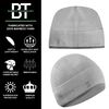 SAAKA Beanie Hat. Soft & Lightweight. Running, Walking, & Exercise. Cap for Men & Women (Grey)
