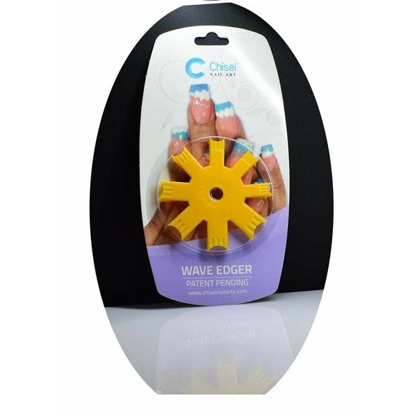 Chisel Nail Art French Cutter Edger - WAVE Edger (Yellow)