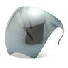 PLEAVIT Full Face Sunglasses, Full Coverage, Face Shield, Visor, Protection, Glasses, Mirror (Silver)