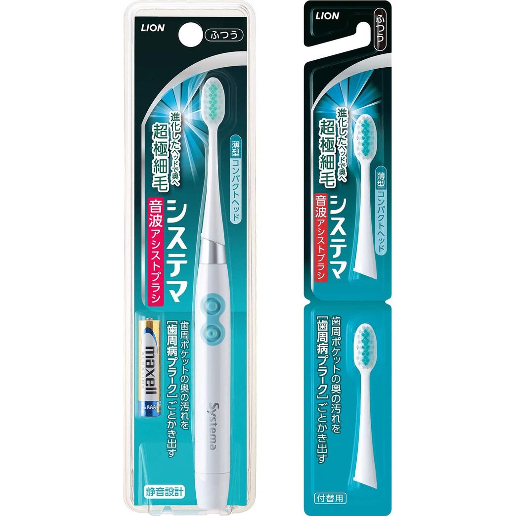 Lion Systema Sonic Wave Assist Brush (Electric) Standard Brush + Systema EX Toothpaste (30 g)