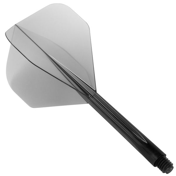 Darts Corner Condor Integrated Flight & Stem - Zero Stress - Standard - Long Clear Black - 1 Set (3)
