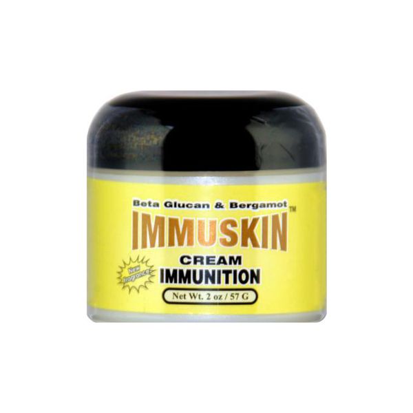 IMMUSKIN CREAM With MG BETA GLUCAN , Bergamot, 2 oz.