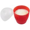 Egg Cooker - Red with Clear Lid