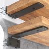 Heavy-Duty Floating Shelf Brackets Sturdy Metal Support with 160 lb Capacity