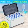 SereneLife Heavy Duty Storage Bin 27L ABS Material & Combination Lock Blue