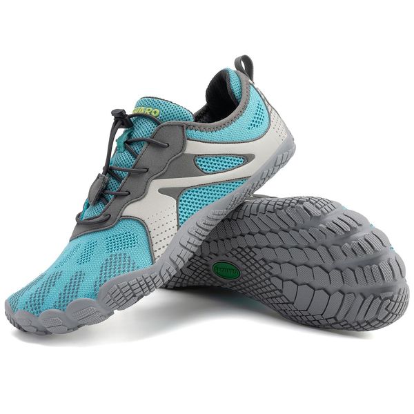 SAGUARO Damen Barfußschuhe Leight Bequem Zehenschuhe Minimalistische Herren Gymnastikschuhe Atmungsaktiv rutschfest Sportschuhe Türkis 37 EU