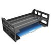 Deflecto Sustainable Office Stackable Desk Tray - 2.8" Height x 16.1" Width x 9" Depth - Desktop - Stackable, Sturdy, Eco-friendly, Durable - 30% Recycled - Black - Plastic - 1 Each