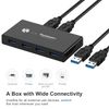 USB 3.0 Switch, Rybozen USB KVM Switch for 2 Computer Sharing 4 USB Devices, 2 in 4 out USB Switcher for Mouse Keyboard Scanner Printer, USB Sharing Switch with 2 Pcs USB 3.0 Cable