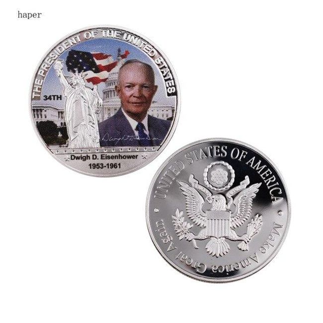 US 42th President Bill Clinton Gold Commemorative Coin Make America Great Again