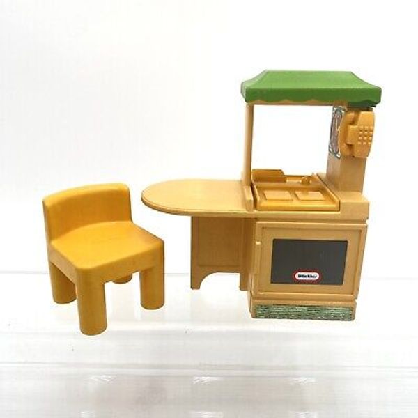 Little Tikes Dollhouse Family Kitchen Island Oven & Chair Lot of 2 Pieces