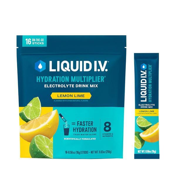Electrolyte Hydration Drink Mix Lemon Lime Non-GMO 16 Servings 3x Electrolytes