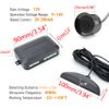 Black LED Display Car 4 Parking Sensor Reverse Backup Radar Alarm System Kit USA