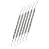 6 Dental Explorer Double Ended Probes 17A/23 for Professional Teeth Cleaning Calculus Plaque & Tartar Remover - Made of Stainless Steel for Oral Care with Knurled Handle, Double Ended Pick