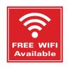 All Quality Free WiFi Available Wall/Door Sign -Red (Medium)