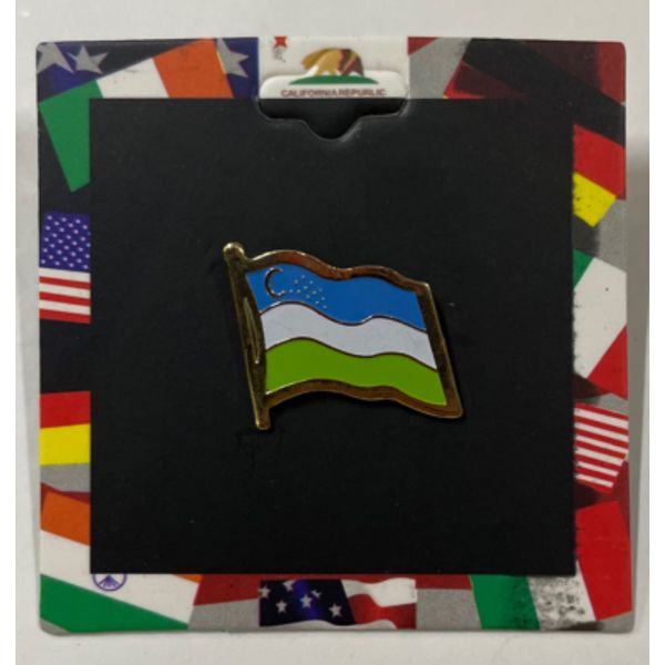 Uzbekistan Flag Single Lapel Pin