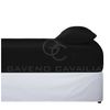 Microfiber Fitted Sheet Single Bed - (25cm) Deep Bed Sheets - Elasticated Corner Bedsheet (91 x 193cm) - Easycare Bed Fitted Sheets - Black