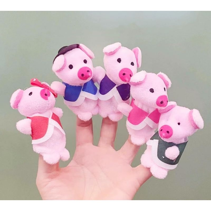 6 Pcs Finger Puppets, Puppets For Boys & Girls, Mini Plush Figures Toy Assortment Hand Puppet Novelty Gifts Christmas, Finger Doll Puppet Show Props Hand For Shows