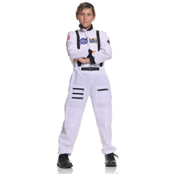 Underwraps Children's Astronaut Costume - White, Medium (6-8)
