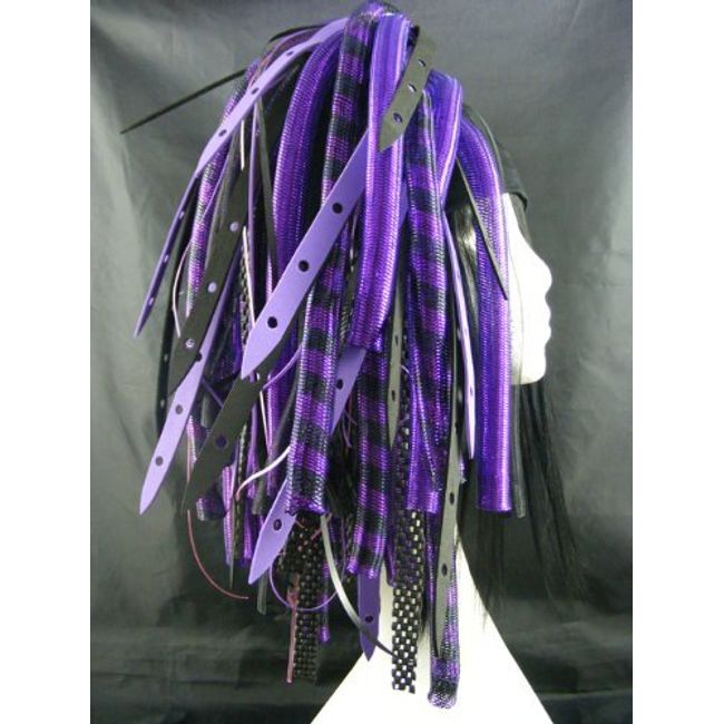 CyberloxShop PurpleWeb Cyberlox Falls Purple Black Cyber Clubwear Dreads Goth Extensions