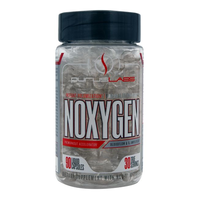 Purus Labs Noxygen Liquicaps: Pre Workout Accelerator, Nitric Oxide Booster