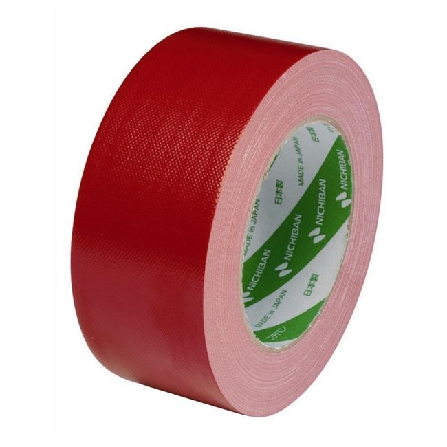 Nichiban Cloth Tape 2 inches x 82 ft (50 mm x 25 m) Roll, Red