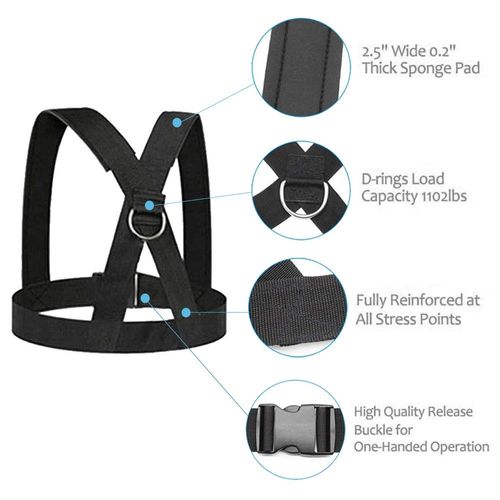 OYINDIZ Sled Harness, Weight Speed Sled Workout Tire Pulling Harness Resistance and Assistance Trainer Physical Training Resistance Rope Football Training Equipment Harness for Men and Women(6.6ft)