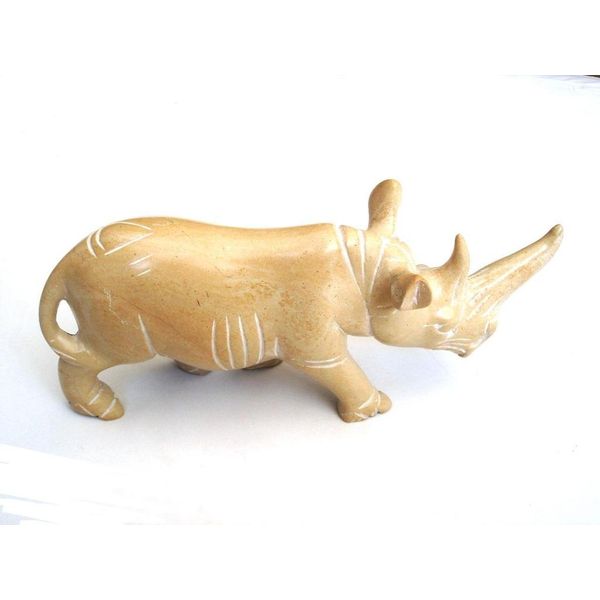 Katangi Handcrafts Handmade Soapstone Rhino (L)