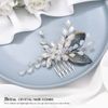 Vakkery Bride Wedding Hair Comb Slide Silver Crystal Bridal Headpieces Rhinestone Hair Accessories for Women and Girls
