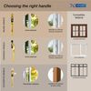 XFORT Locking Cockspur Window Handle Installation Kit in Polished Brass, Left Hand UPVC Window Handle Replacement, Lockable Window Lever