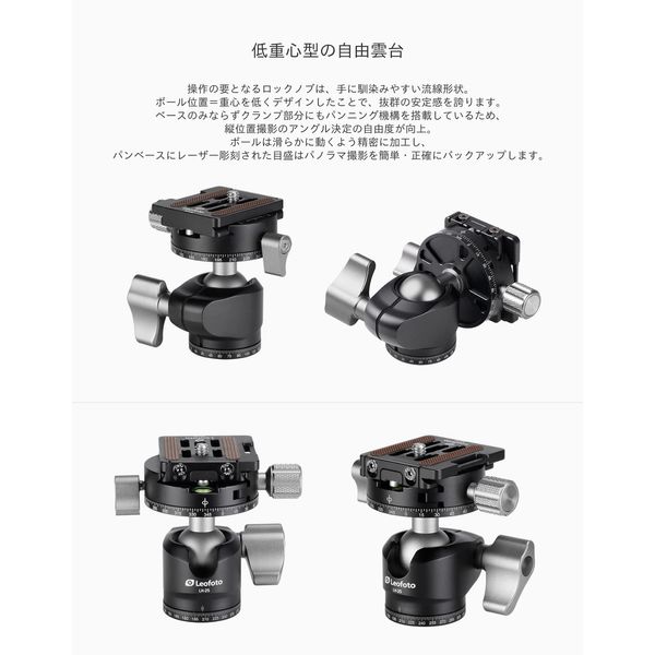 Leofoto LH-25R Freehead / Double Panning Function