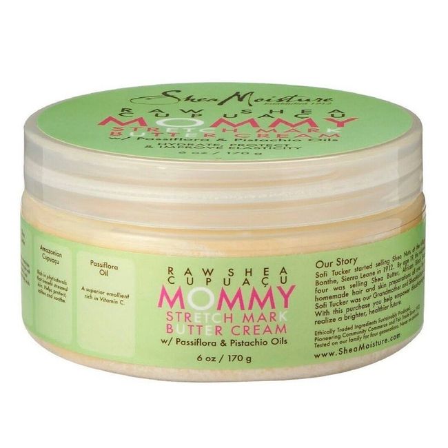 Shea Moisture Raw Shea Cupuacu Mommy Stretch Mark Body Butter Cream, 6 Oz