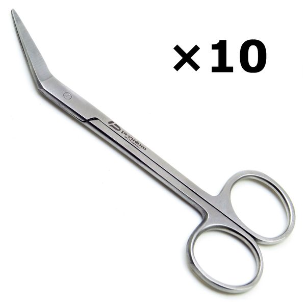 10× Universal Micro Iris Scissors Angled 4.5" Sharp/Sharp Premium Instruments