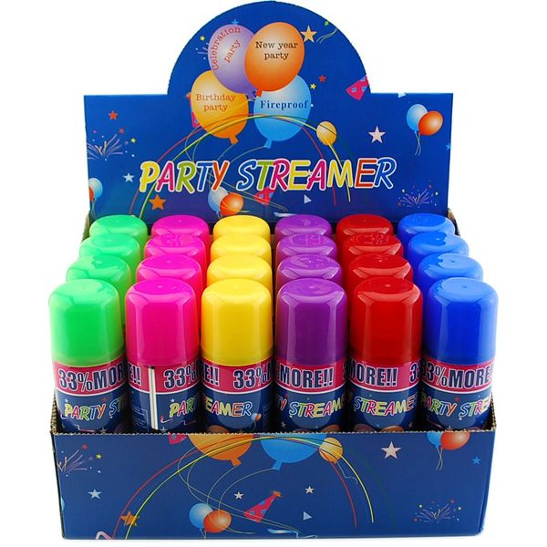 VIP Home Essentials 96 Pack of Party Streamer Spray String in a Can Children's Kid's Party Supplies, Perfect for Events