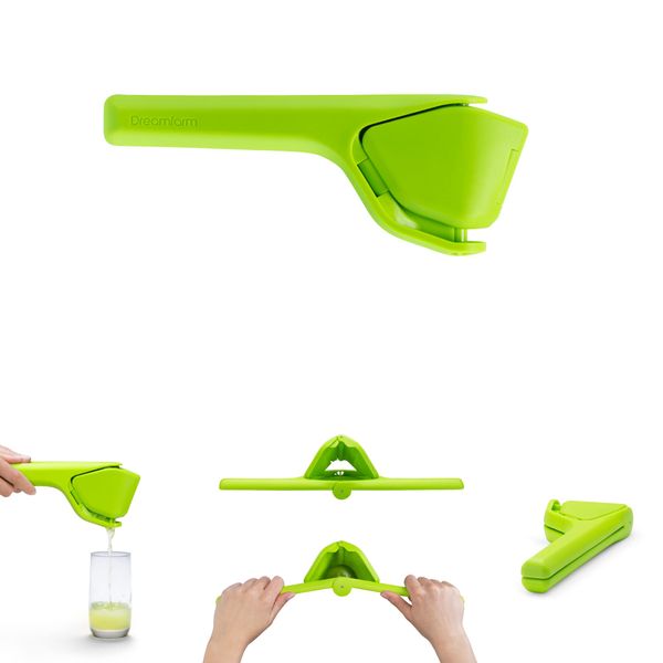 Dreamfarm 10" Lemon Fluicer | Easy Squeeze Manual Citrus Juicer that Folds | Lemon Squeezer with Sideways Pivot that Increase Leverage | Lime