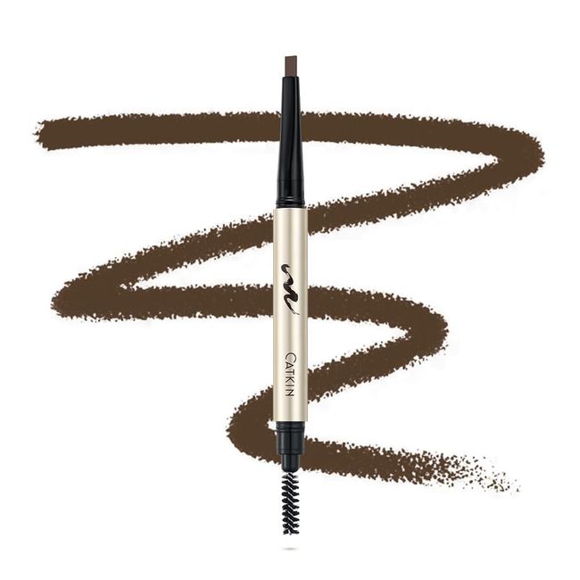 CATKIN Eyebrow Pencil with Comb Brown Long Lasting Waterproof, Draw Eyebrow Shaping Color Makeup for Natural Daily Look with free Refill Pen