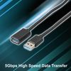 KamKorda USB A Extension Cable | USB Extension | Durable USB3.0 Cable for High Speed Data Transfer (5Gbps) Ideal for Computers Hubs Printers - 2m