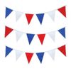 Robelli Red, White & Blue Triangular Plastic Party Bunting (10 Packs (100m))