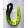 Elysee Star Dreads Black Fluorescent Yellow Transitional Dreadlocks Double Ended Synthetic Dread