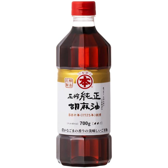 Takemoto Oil & Fat Maruhon Pressed Pure Sesame Oil Pet 24.7 oz (700 g)