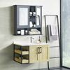 Bathroom Wall Mounted Medicine Mirror Cabinet Durable Adjustable w/Storage Shelf