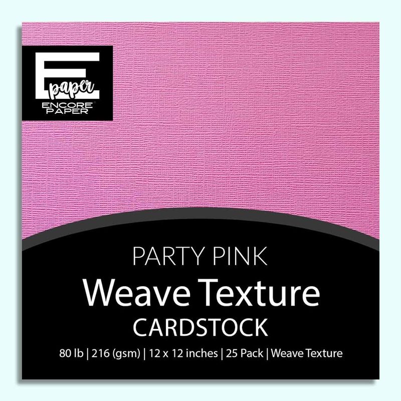 Party Pink—12x12 Textured Cardstock | 80lb Textured Pink Scrapbook ...