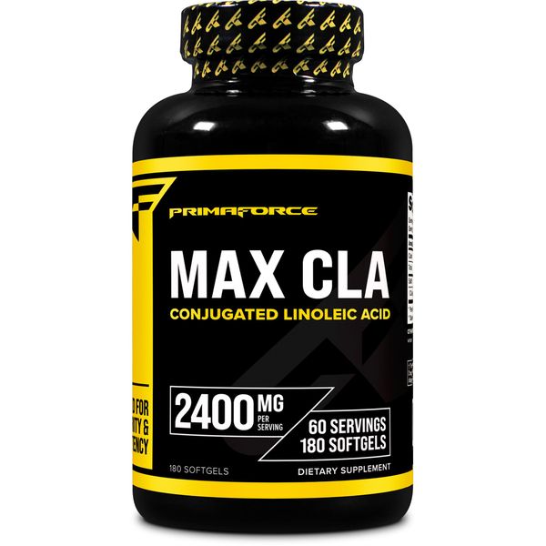 Primaforce CLA 2400 mg per Serving (180 softgels) - Max CLA - for Men and Women, Non-Stimulating, GMO Free & Gluten Free