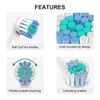 Toothbrush Heads for Oral B, 8 Pack Professional Electric Toothbrush Replacement Heads Medium Soft Dupont Bristles Replacement Toothbrush Heads Precision Clean Brush Heads Refills