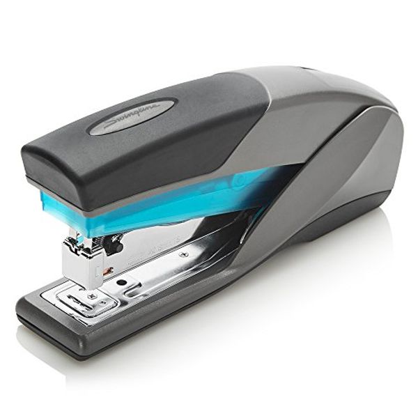 Swingline Stapler, Optima 25, Full Size Desktop Stapler, 25 Sheet Capacity, Reduced Effort, Blue/Gray (66404) - SWI66404