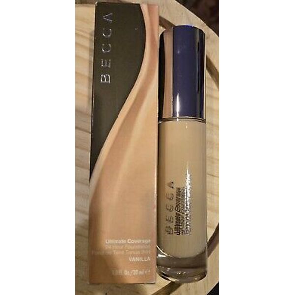 Becca Ultimate Coverage 24 Hr Foundation Shade Vanilla Super RARE New Authentic