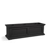 Mayne Fairfield 3ft Window Box - Black - Durable Self Watering Resin Planter with Wall Mount Brackets (5822-B)