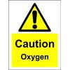 Caution Oxygen - Safety Sign - 1.2mm rigid plastic 200mm x 150mm