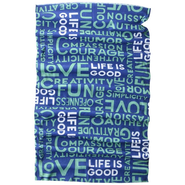 Life is good Unisex-Adult Headband Gaiter, Darkest Blue, One Size